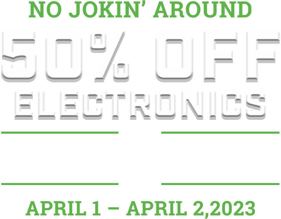 April Fool's Day sale